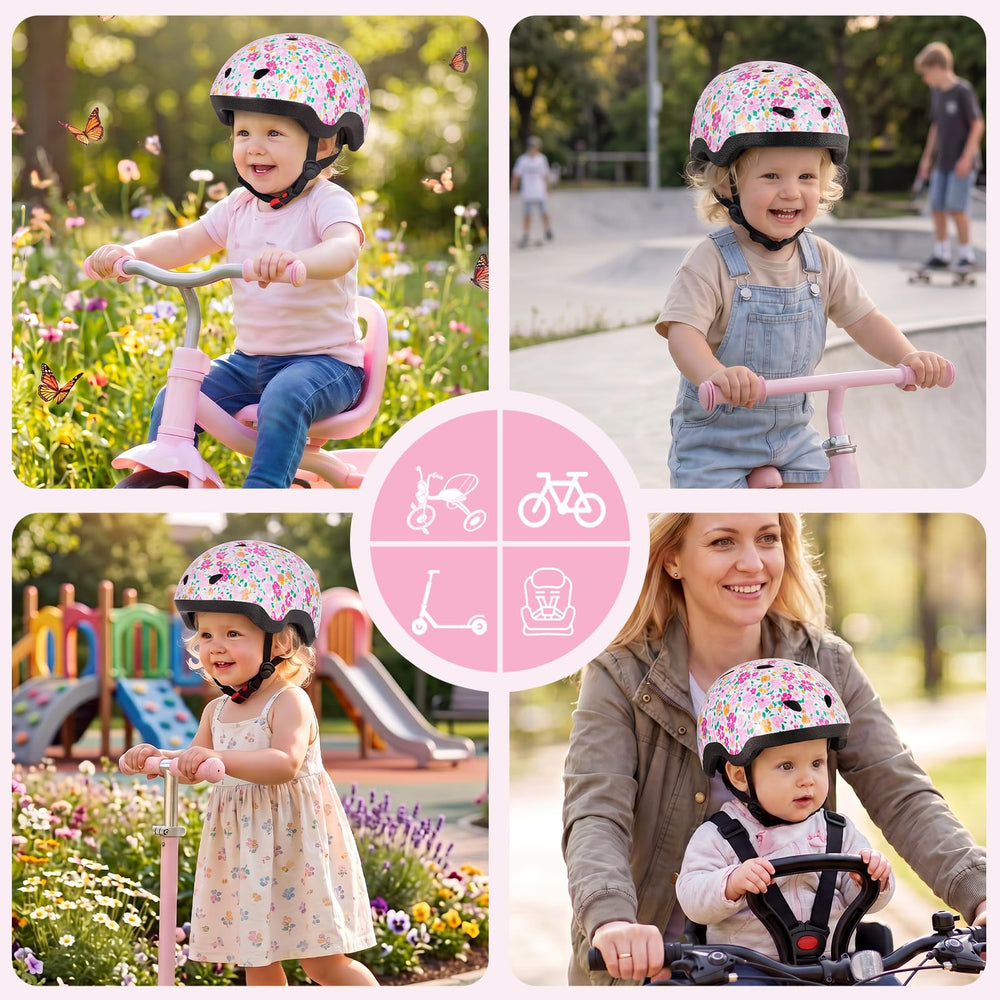 Lemmeko niño usando el casco en bicicleta para confianza en exteriores