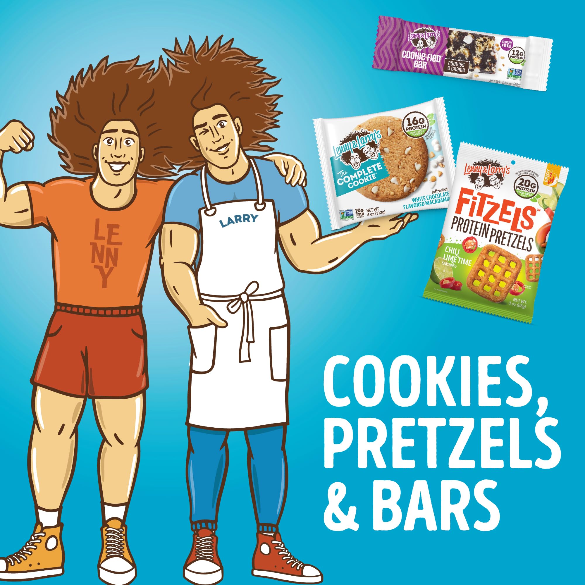 Lenny & Larry's trozos de fresa y chips blancos que realzan sabor natural