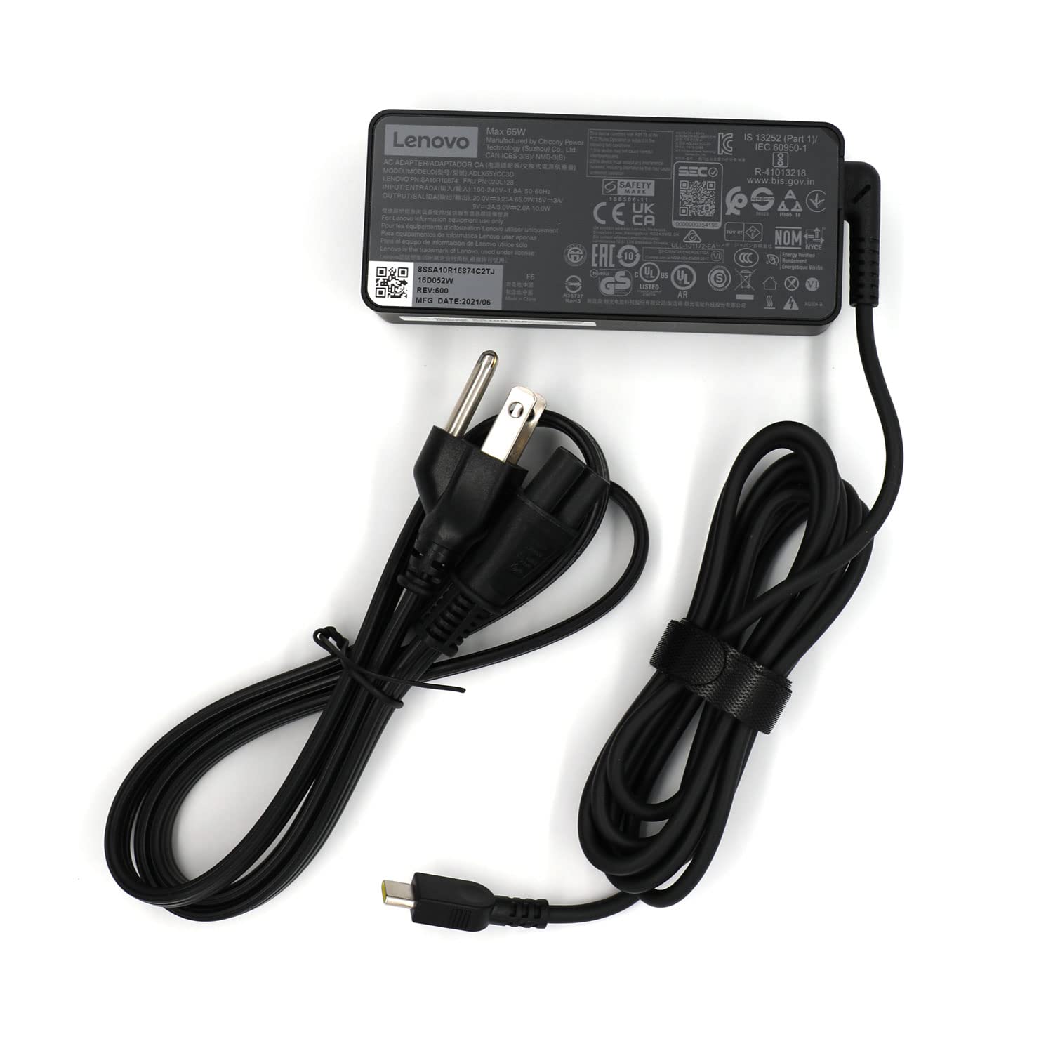 Lenovo etiqueta con referencias ADLX65YCC3A y 01FR027 para verificar compatibilidad