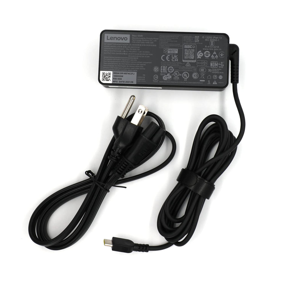 Lenovo etiqueta con referencias ADLX65YCC3A y 01FR027 para verificar compatibilidad