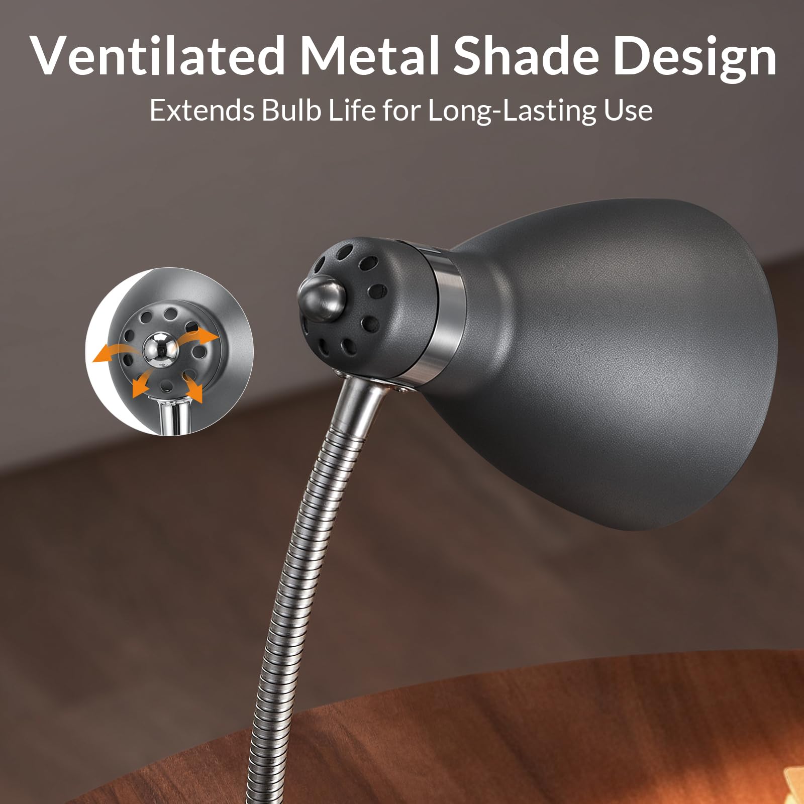 LEPOWER on a dorm desk illustrating space-saving study lighting
