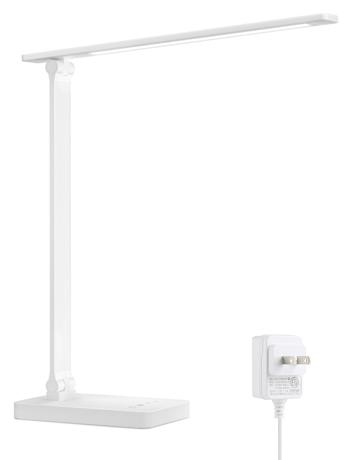 Lepro vista frontal de lámpara metálica mostrando diseño compacto y elegante