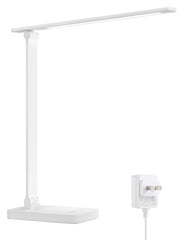 Lepro vista frontal de lámpara metálica mostrando diseño compacto y elegante