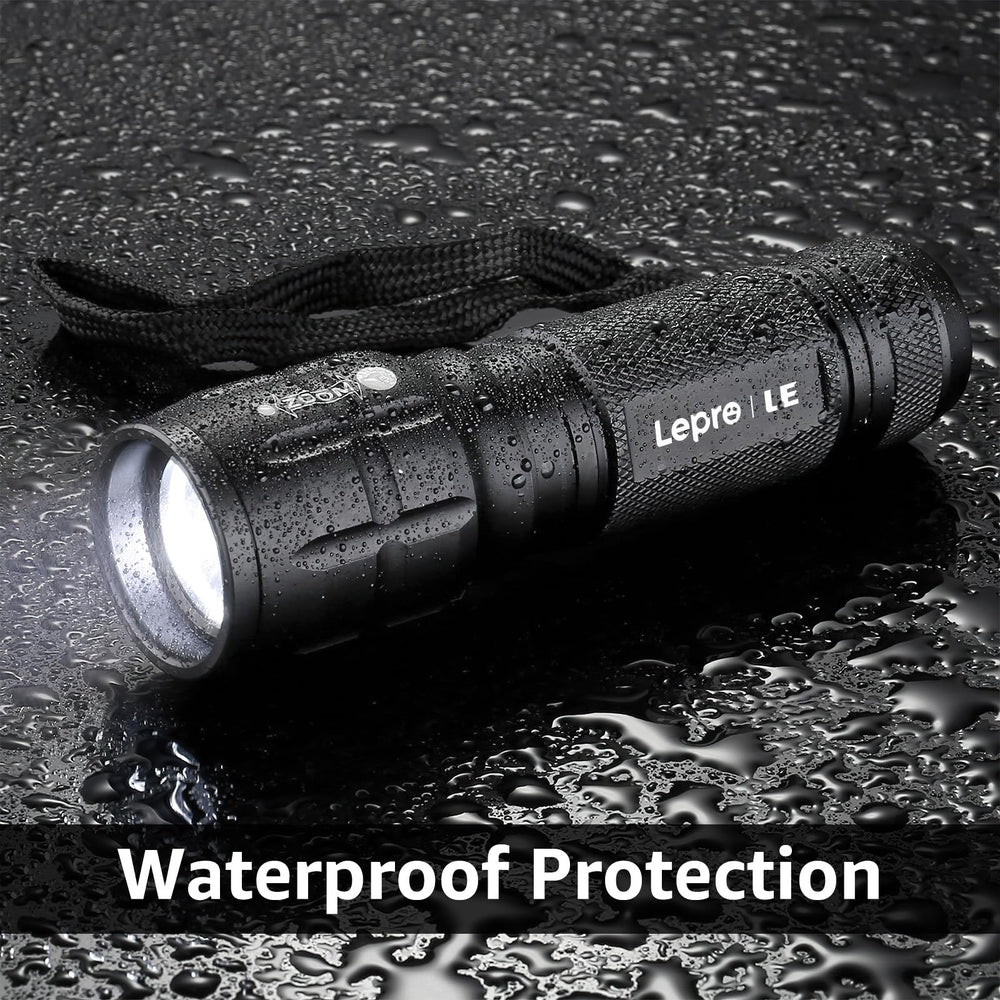 Lepro iluminando un sendero nocturno para mayor seguridad