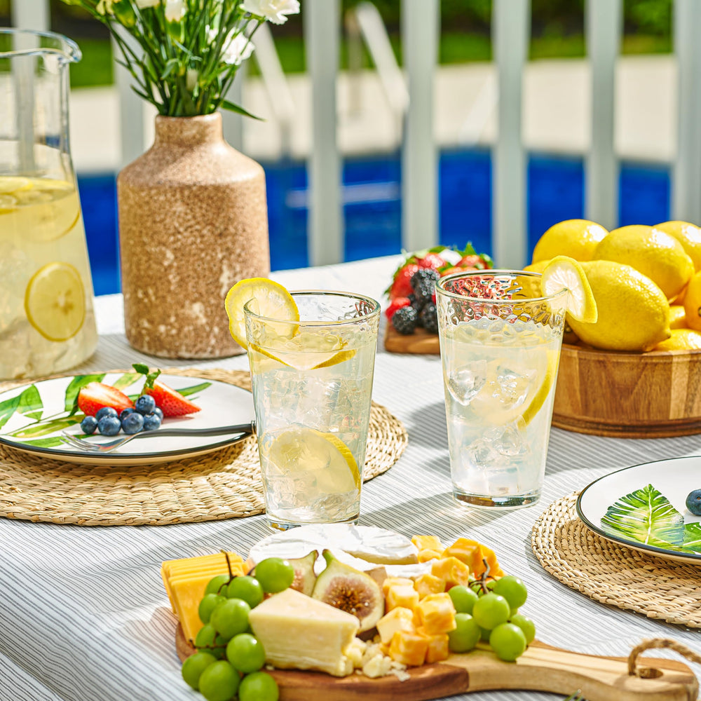 Le'raze glass in use with cocktail showing versatility for entertaining