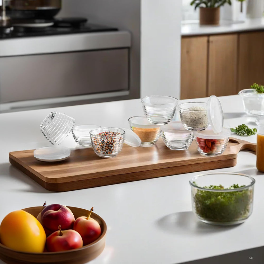 Le'raze juego completo de 16 piezas dispuesto sobre mesa de cocina