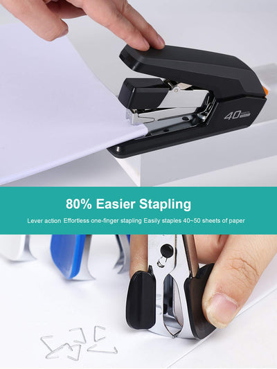 Leven stapler non-skid rubber base protecting desk and adding stability