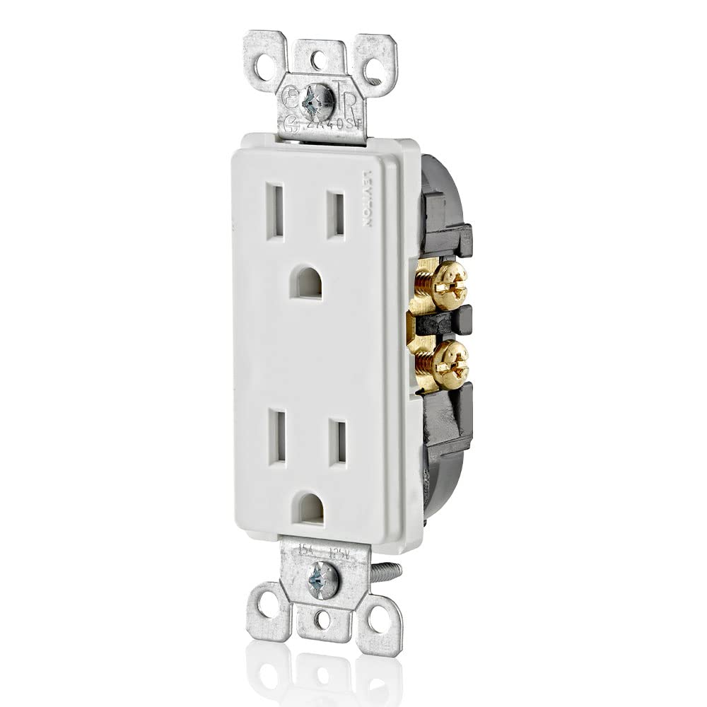 Leviton Decora primer plano del obturador interno TR, evita entrada de objetos