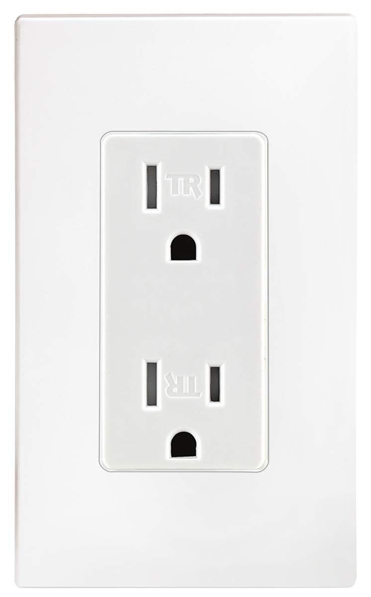 Leviton Decora instalado en pared, muestra uso seguro en hogar