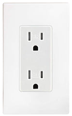 Leviton Decora instalado en pared, muestra uso seguro en hogar