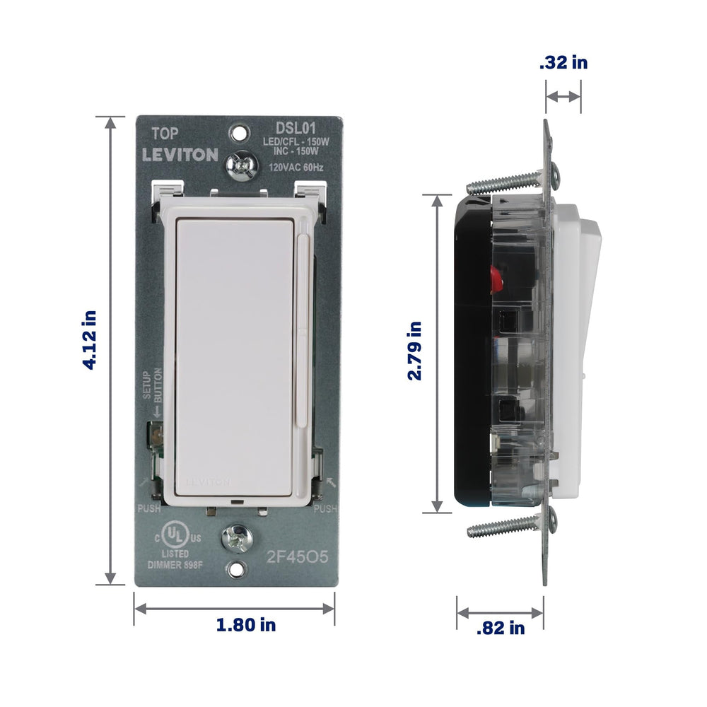 Leviton Decora Slide instalado en escalera control 3‑way para seguridad y comodidad