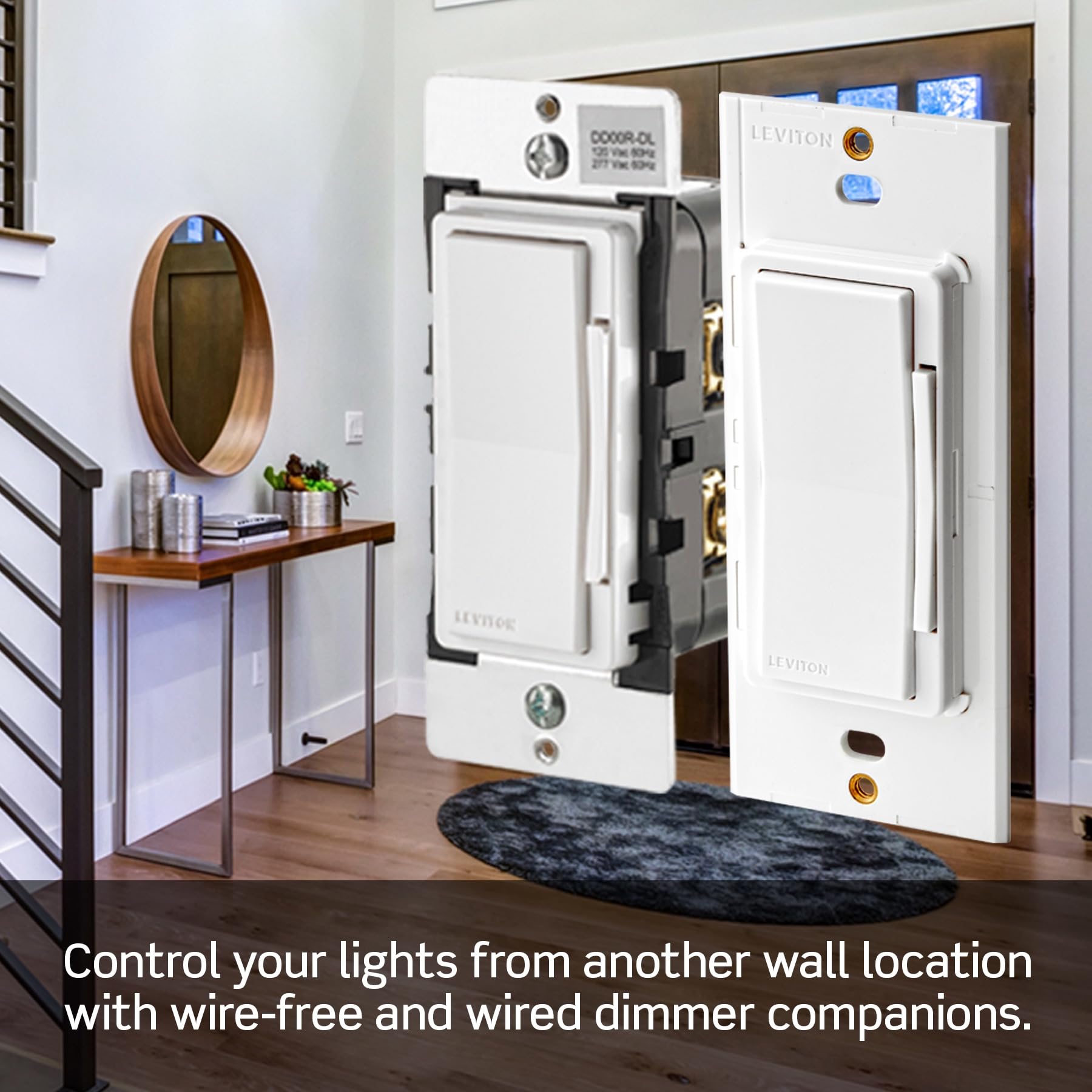 Leviton Decora Smart con companion inalámbrico, expansión 3‑vías sin cableado