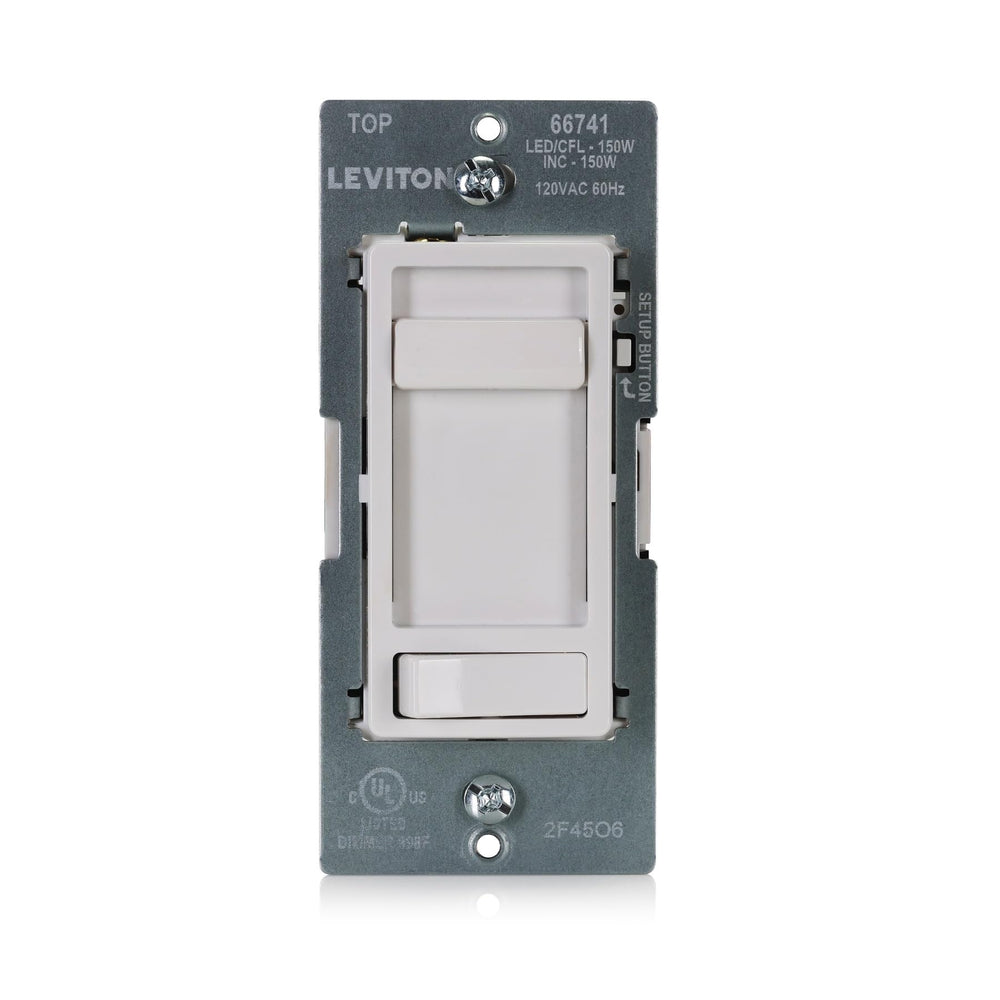 Leviton SureSlide detalle del deslizador suave para ajuste preciso