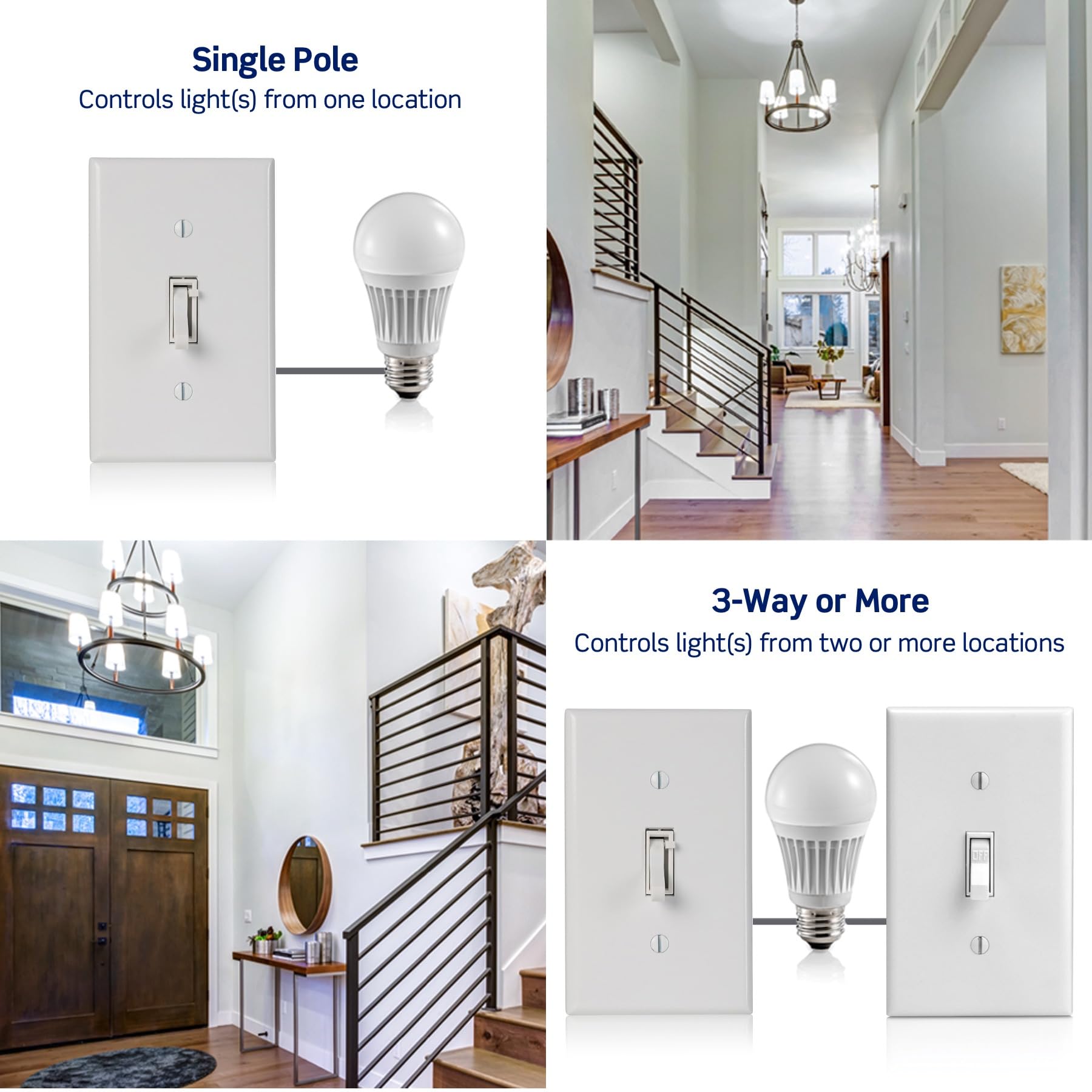 Leviton etiqueta técnica con especificaciones que ayuda a elegir compatibilidad correcta