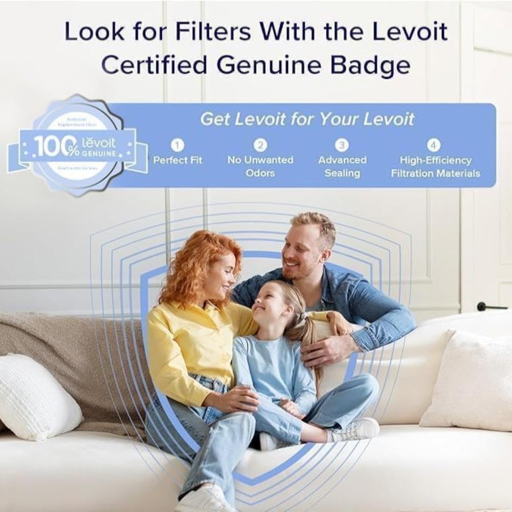 Levoit filtros sellados en empaque, conservación prolongada