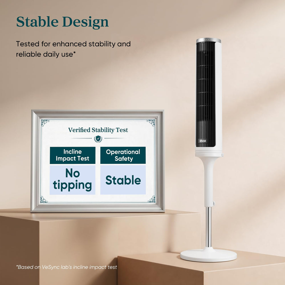 Levoit next to chair demonstrating height scale and room placement flexibility