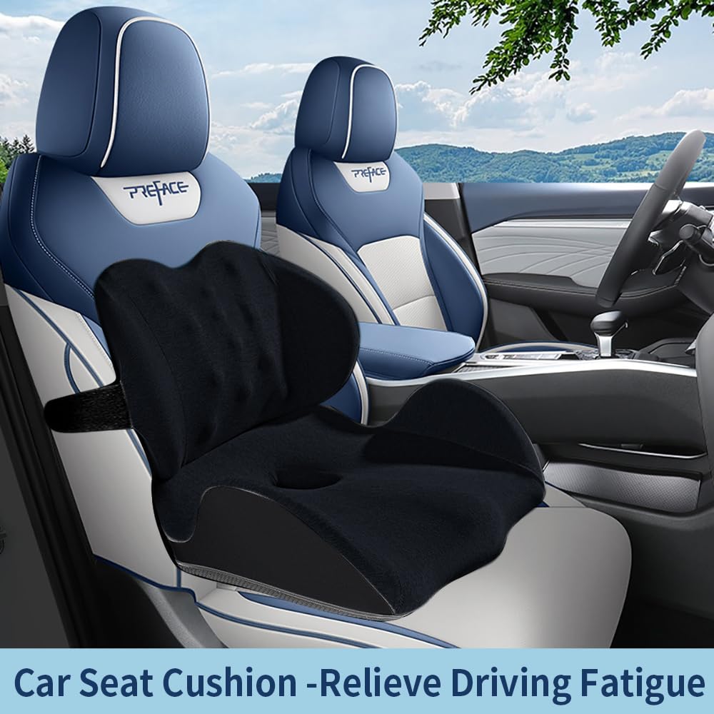 Lexeme colocado en asiento de coche mejorando comodidad del conductor