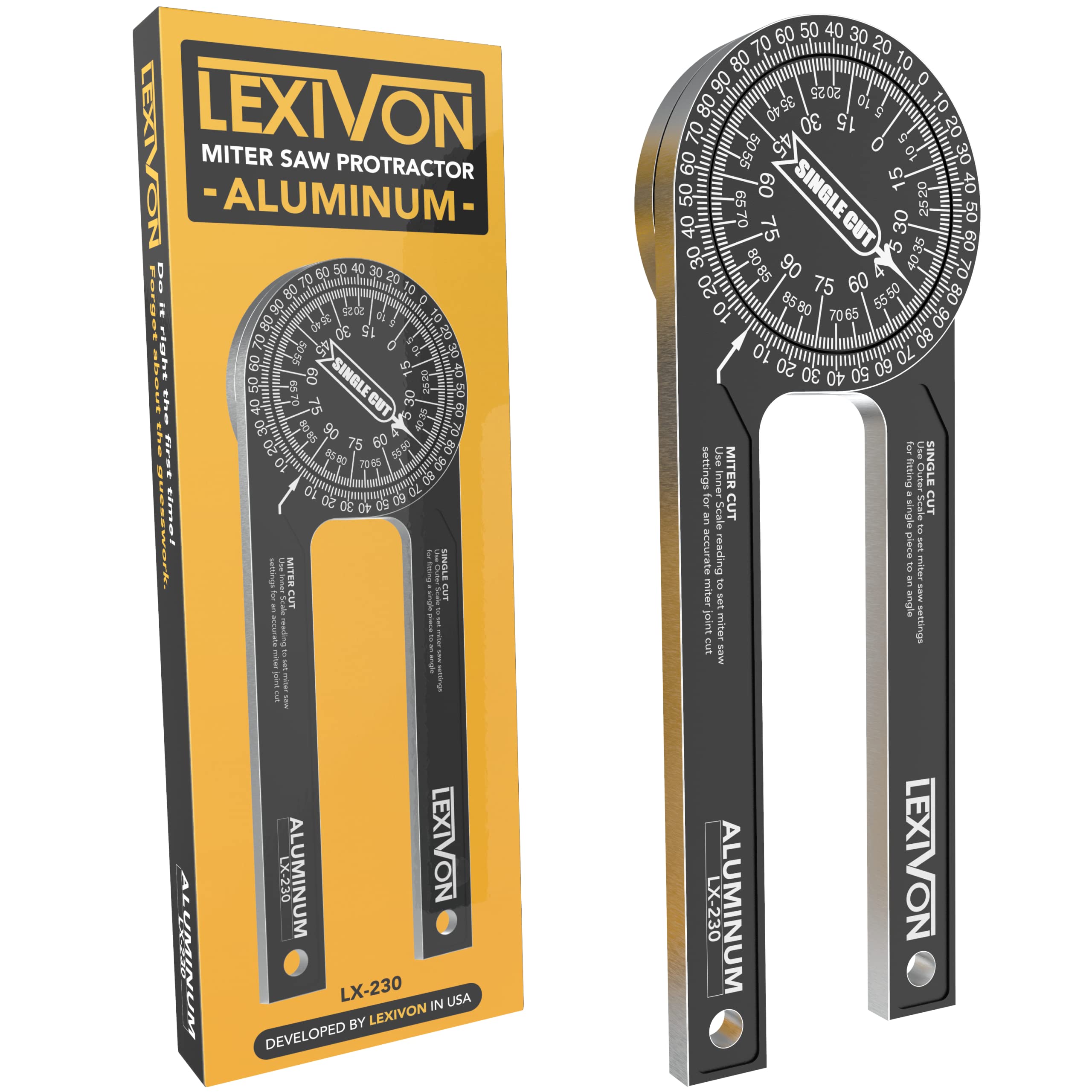 LEXIVON vista frontal del transportador de aluminio, herramienta resistente