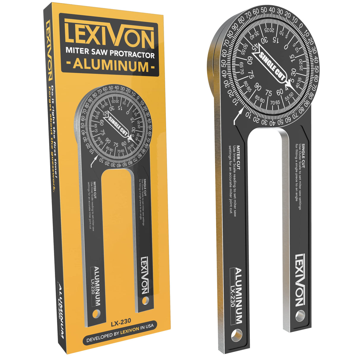 LEXIVON vista frontal del transportador de aluminio, herramienta resistente