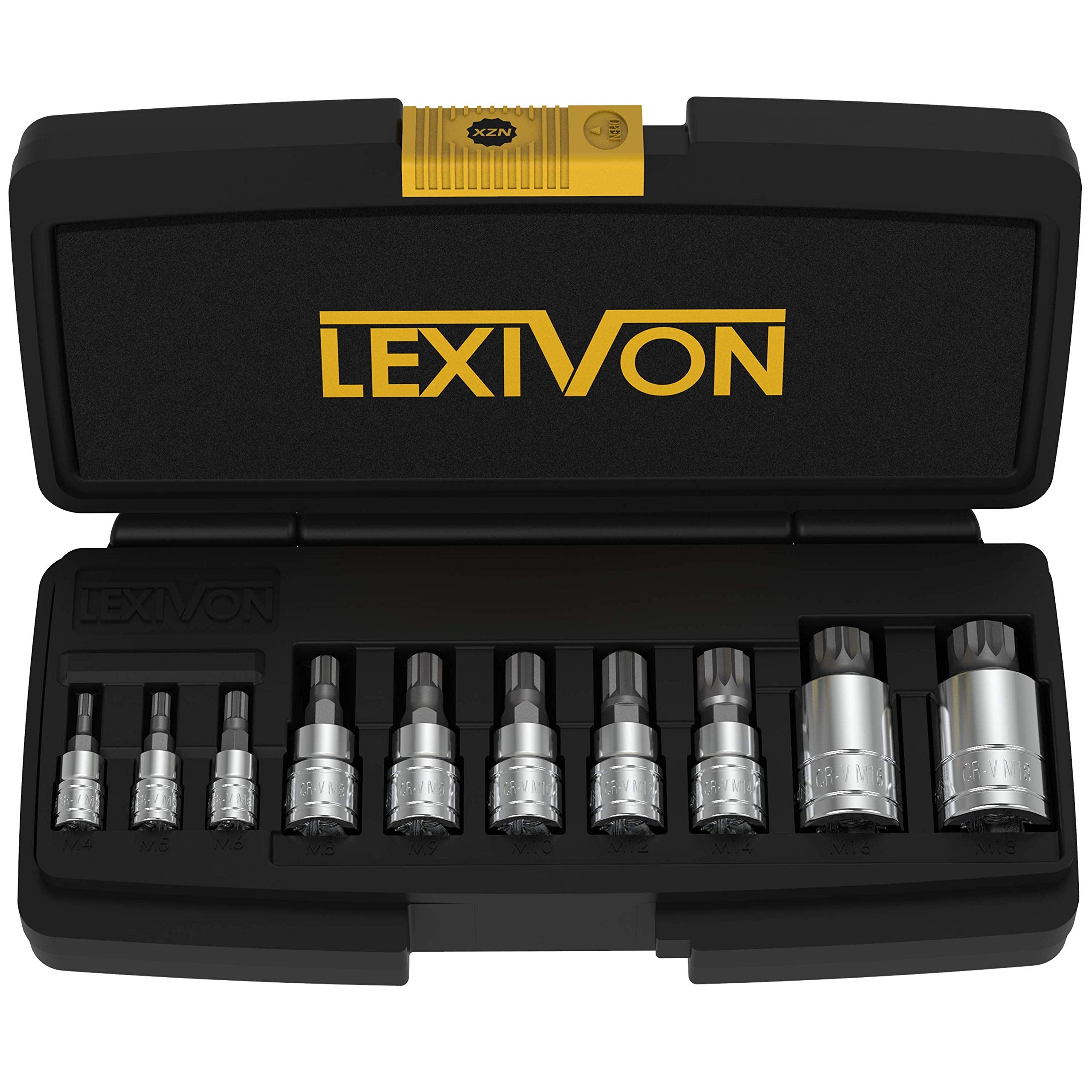 LEXIVON estuche abierto con 10 puntas organizado y de fácil acceso