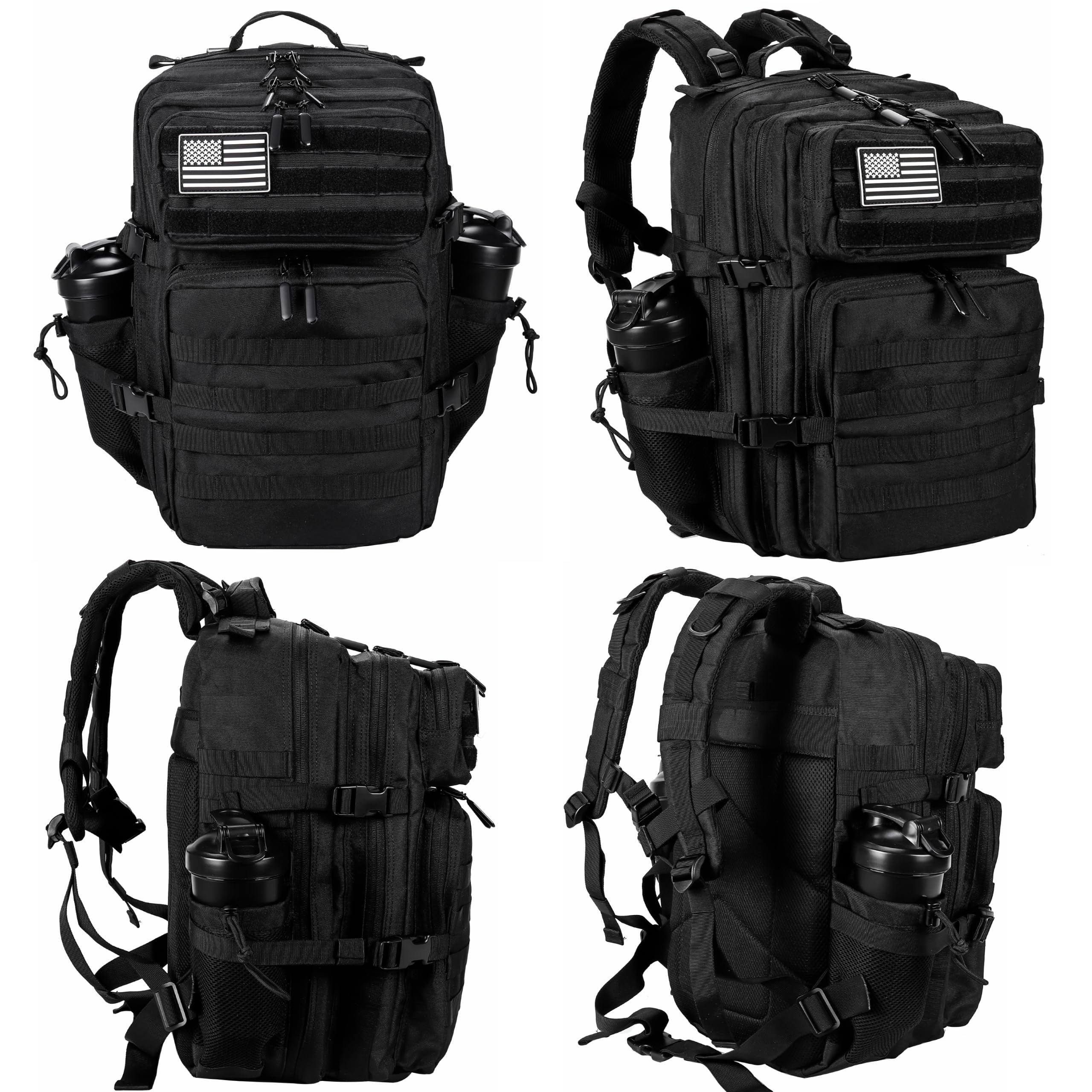 LHI vista de panel MOLLE con accesorios añadidos para versatilidad