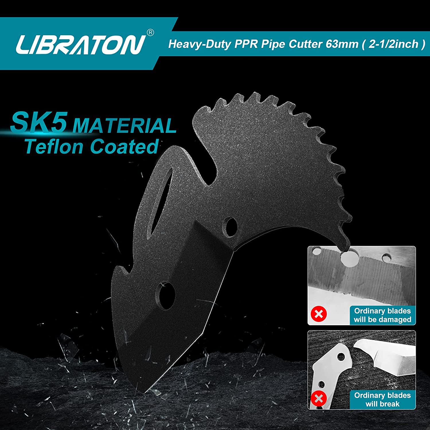 LIBRATON cortando tubería PVC en obra, eficiencia y cortes limpios