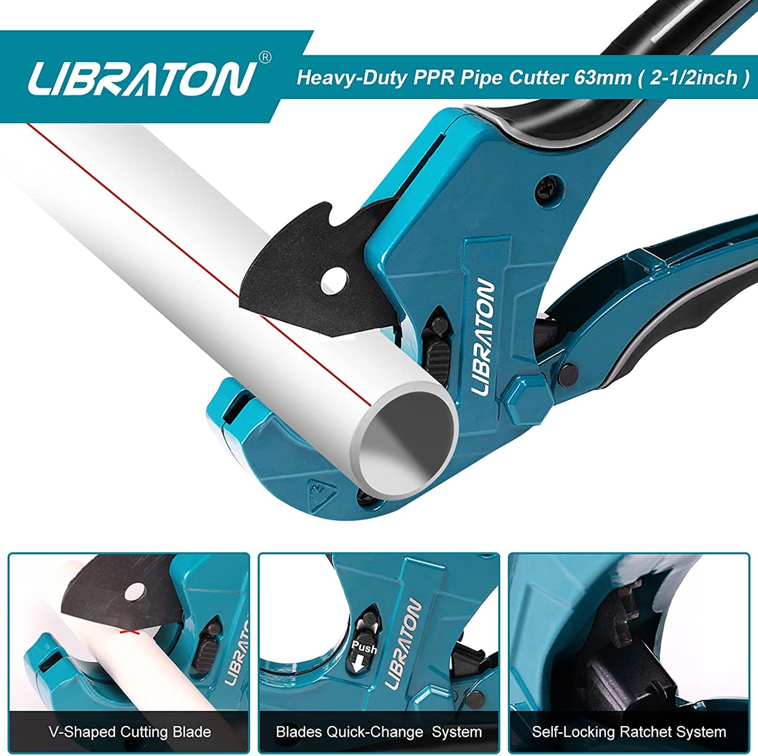 LIBRATON primer plano de la hoja SK5, afilado duradero y antiadherente