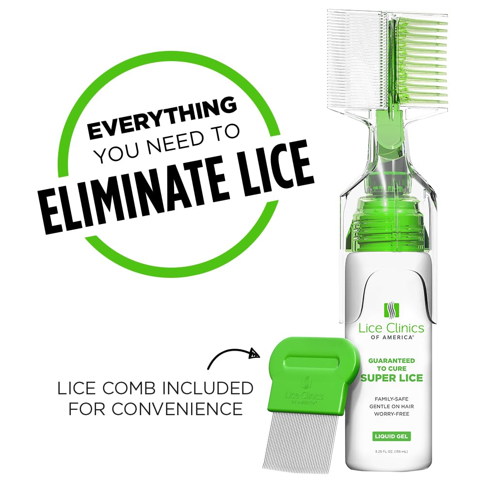 Lice Clinics of America peine de metal premium mostrando dientes finos para eliminar liendres
