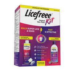 Licefreee! embalaje frontal mostrando todos los componentes y tranquilidad