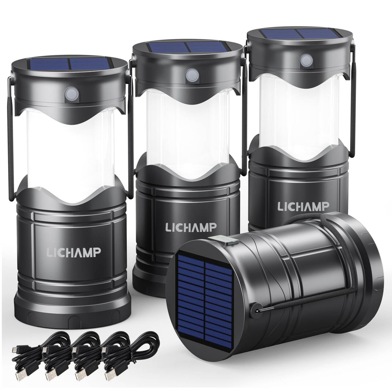 Lichamp pack frontal mostrando las cuatro linternas, versatilidad inmediata