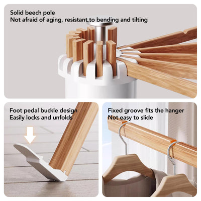 LIENAHU base and foot pedal lock detail showing secure locking and stability