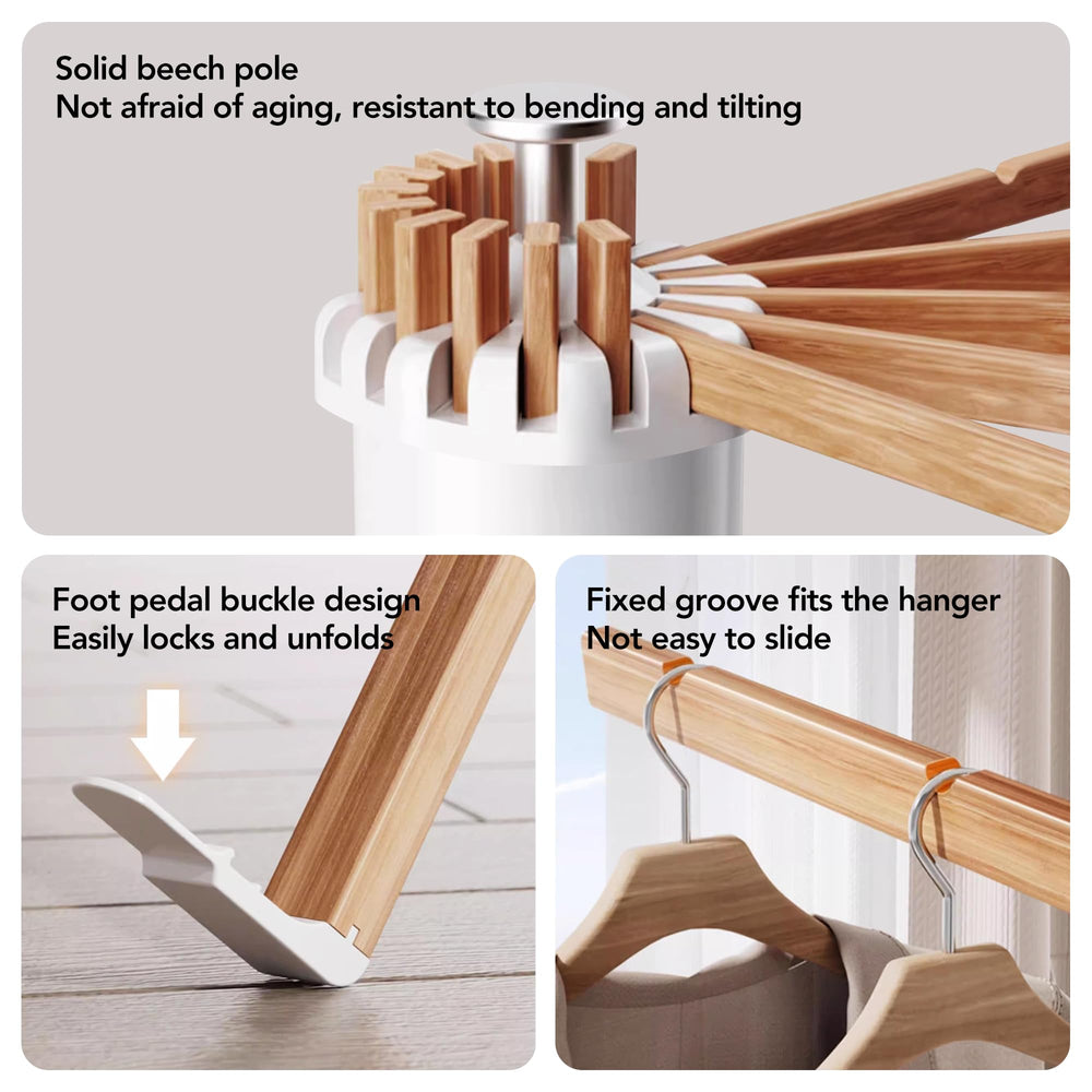 LIENAHU base and foot pedal lock detail showing secure locking and stability