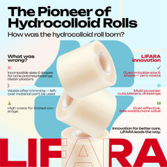 Primer plano de textura hidrocoloide LIFARA que facilita absorción controlada
