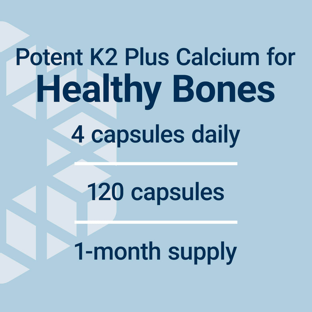 Close-up of Life Extension supplement facts label highlighting vitamin K2 dose