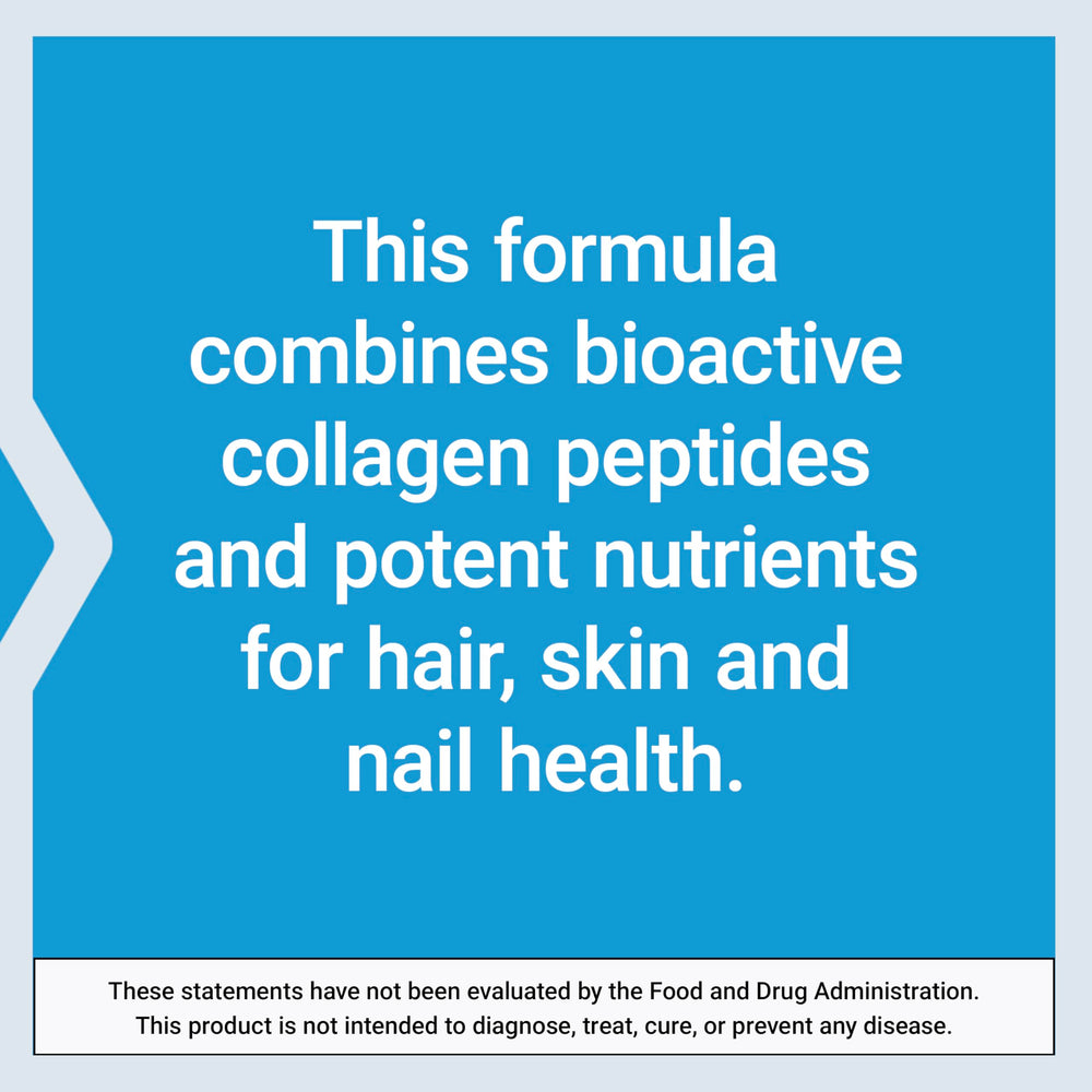 Life Extension collagen peptide illustration showing powder components that support skin elasticity