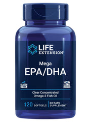 Life Extension frente del producto mostrando la botella y beneficio de omega‑3