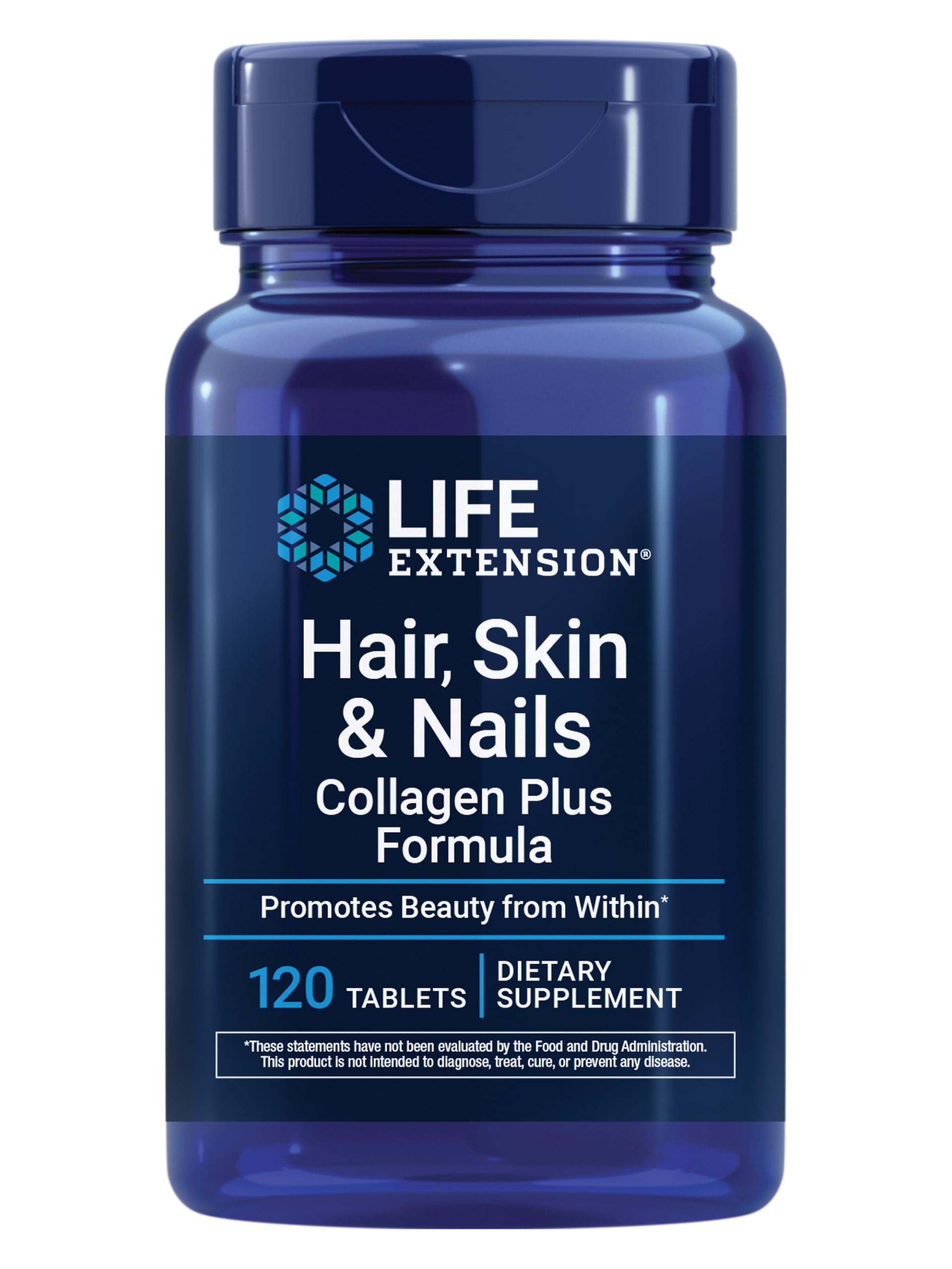 Life Extension front packaging showing bottle and label, clear product identification and benefit