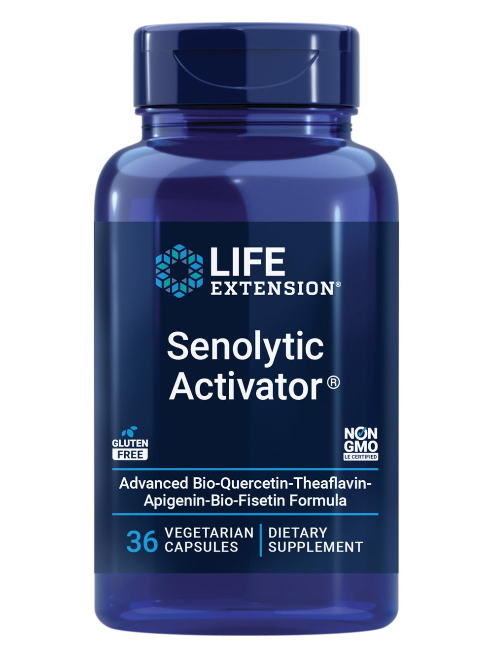 Life Extension envase frontal mostrando 36 cápsulas y beneficios clave