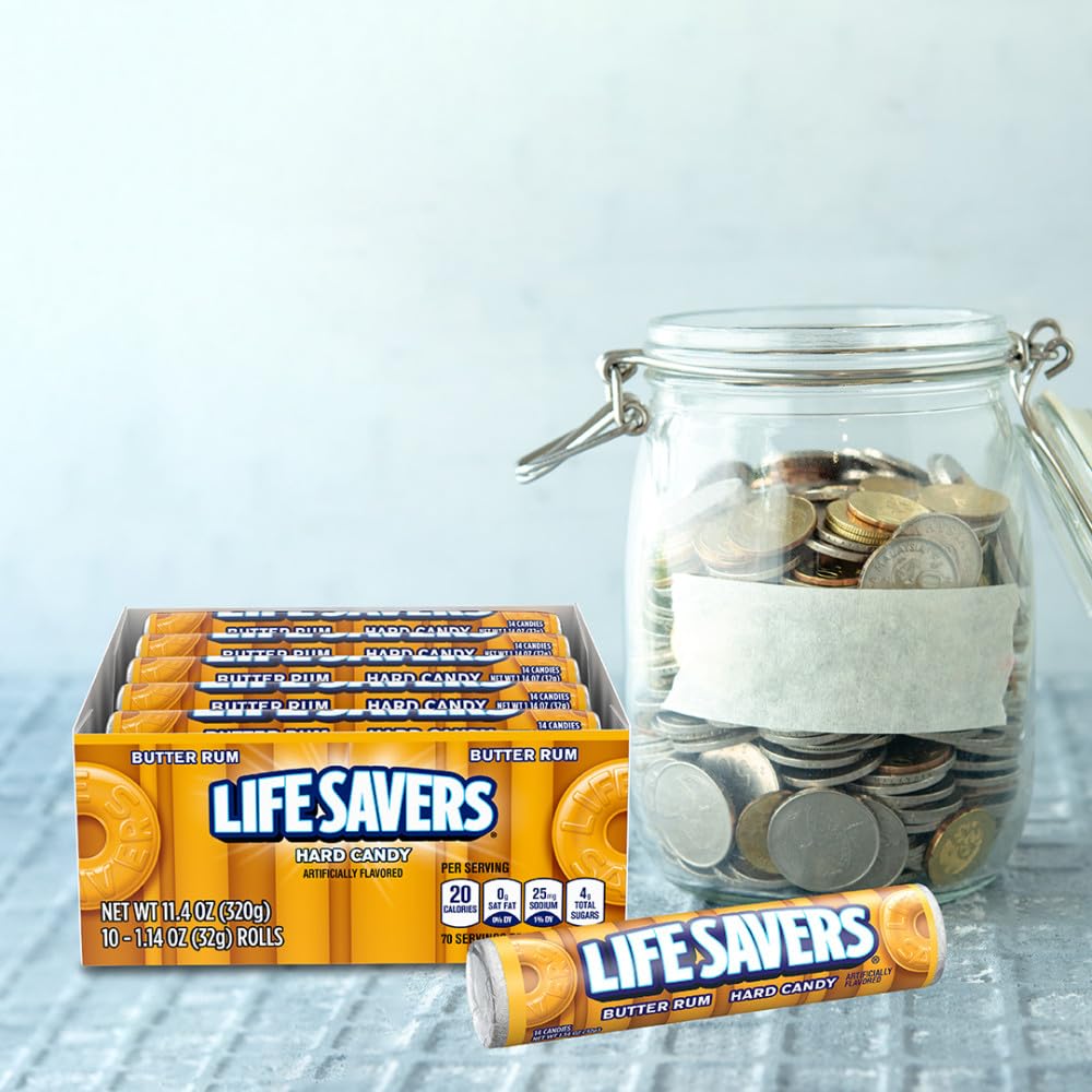 Life Savers rollos dentro de una lonchera como snack práctico