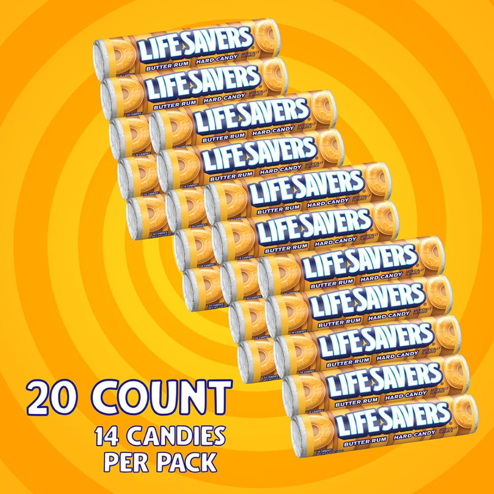 Life Savers textura del caramelo duro mostrando acabado cremoso