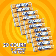 Life Savers textura del caramelo duro mostrando acabado cremoso