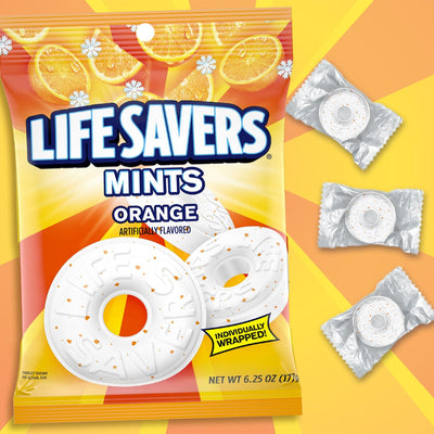 Life Savers close-up of individually wrapped mints highlighting freshness