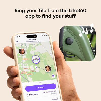 Life360 Slim tucked inside a wallet for slim-profile tracking