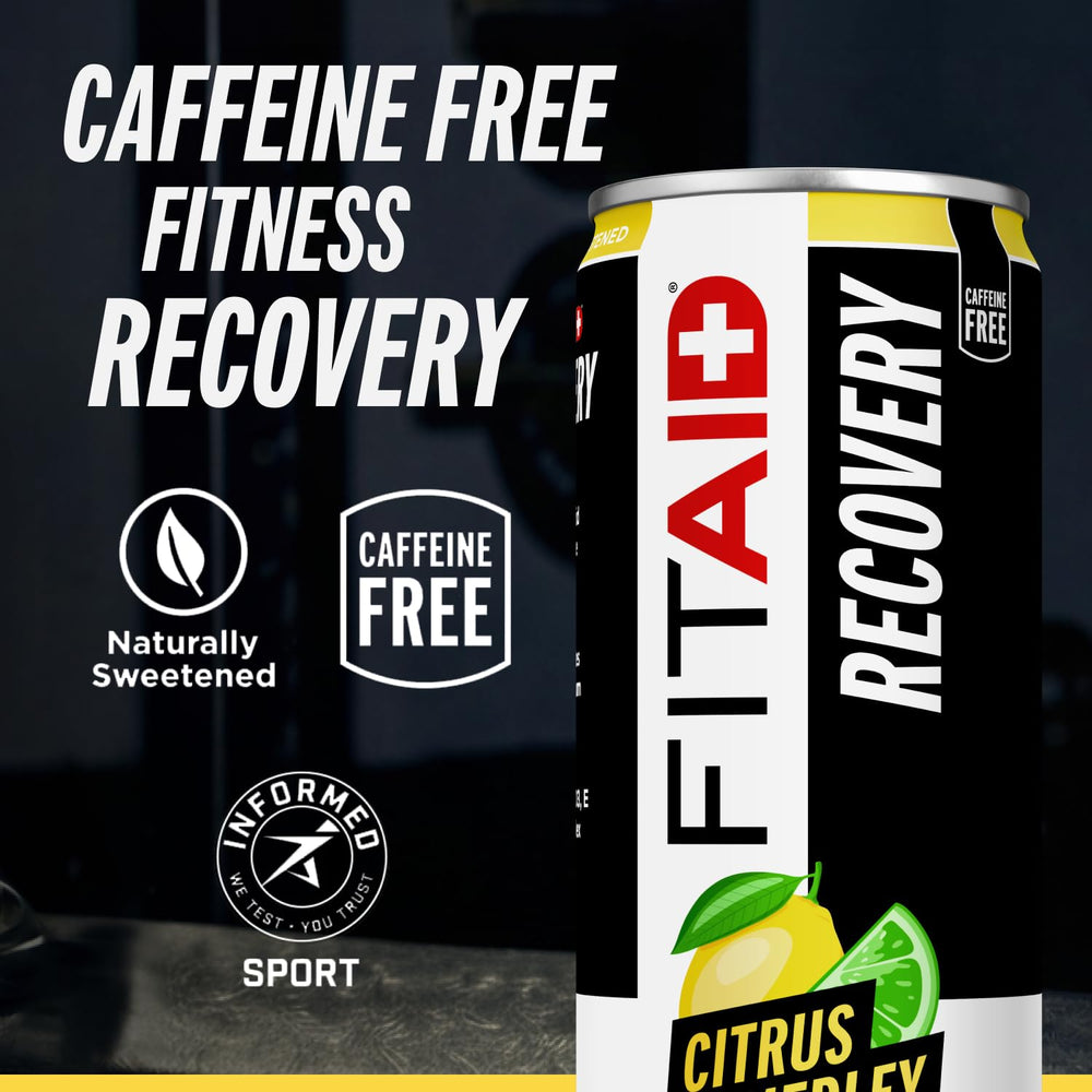LIFEAID bebida junto a equipo de gimnasio para uso postentrenamiento