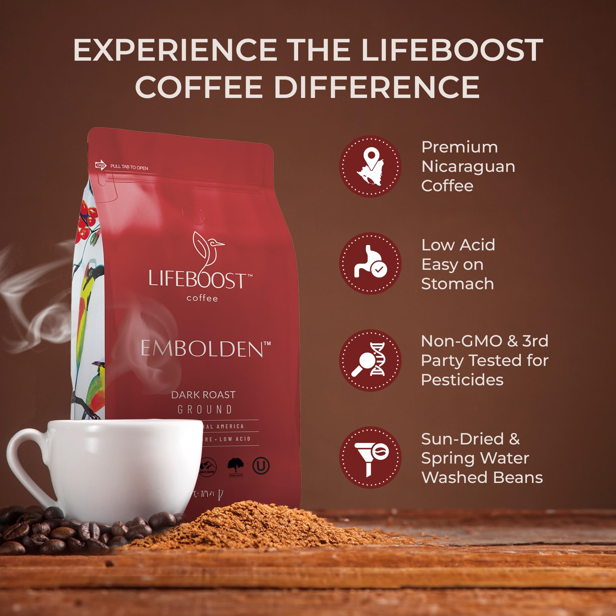 LIFEBOOST estilo de vida: desayuno con café robusto y ambiente relajado