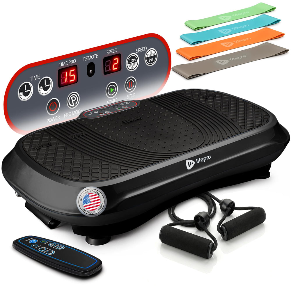 LifePro Waver front view showing compact platform and sturdy base benefit: easy home workouts