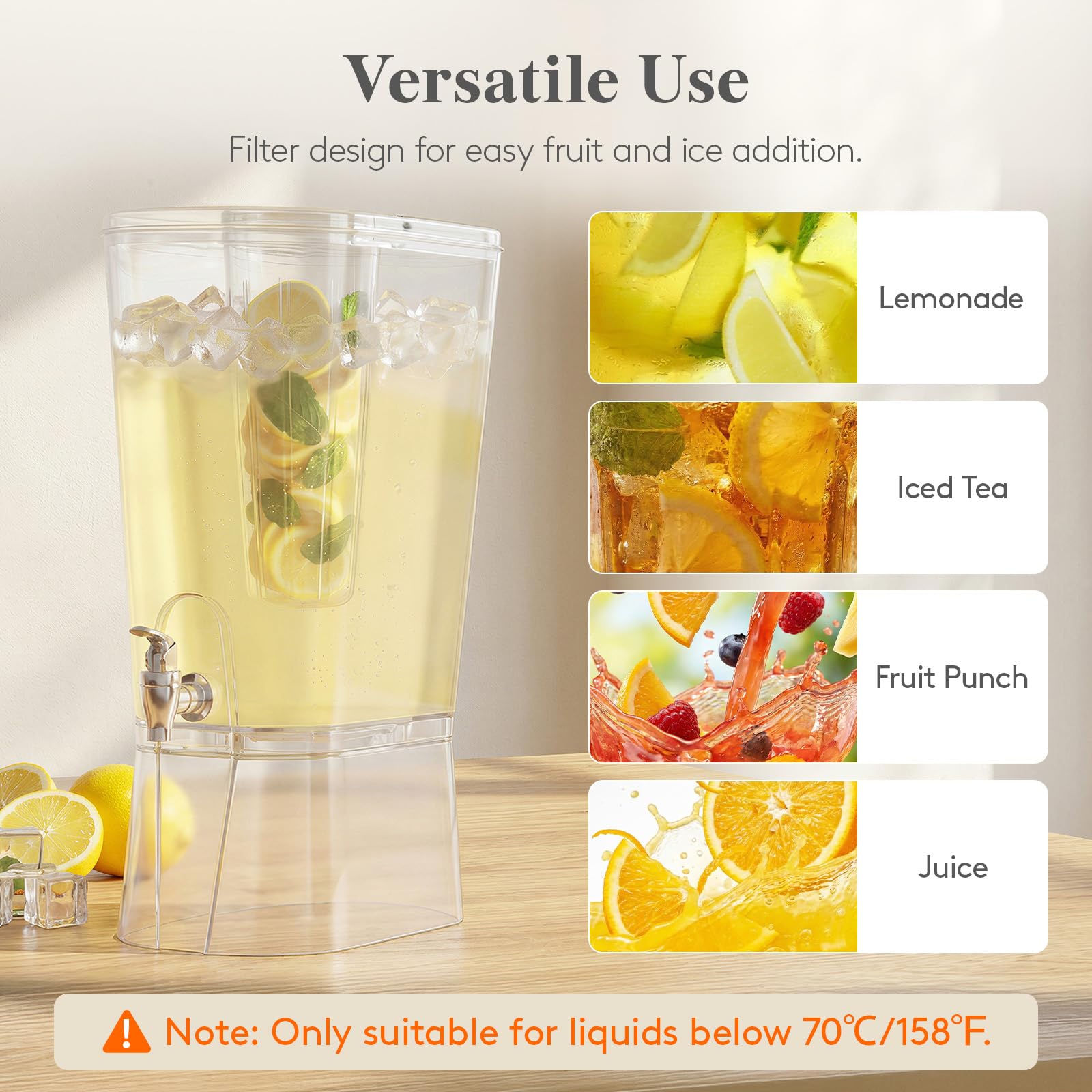Lifewit acrylic label next to dispenser, highlighting clear labeling and guest convenience