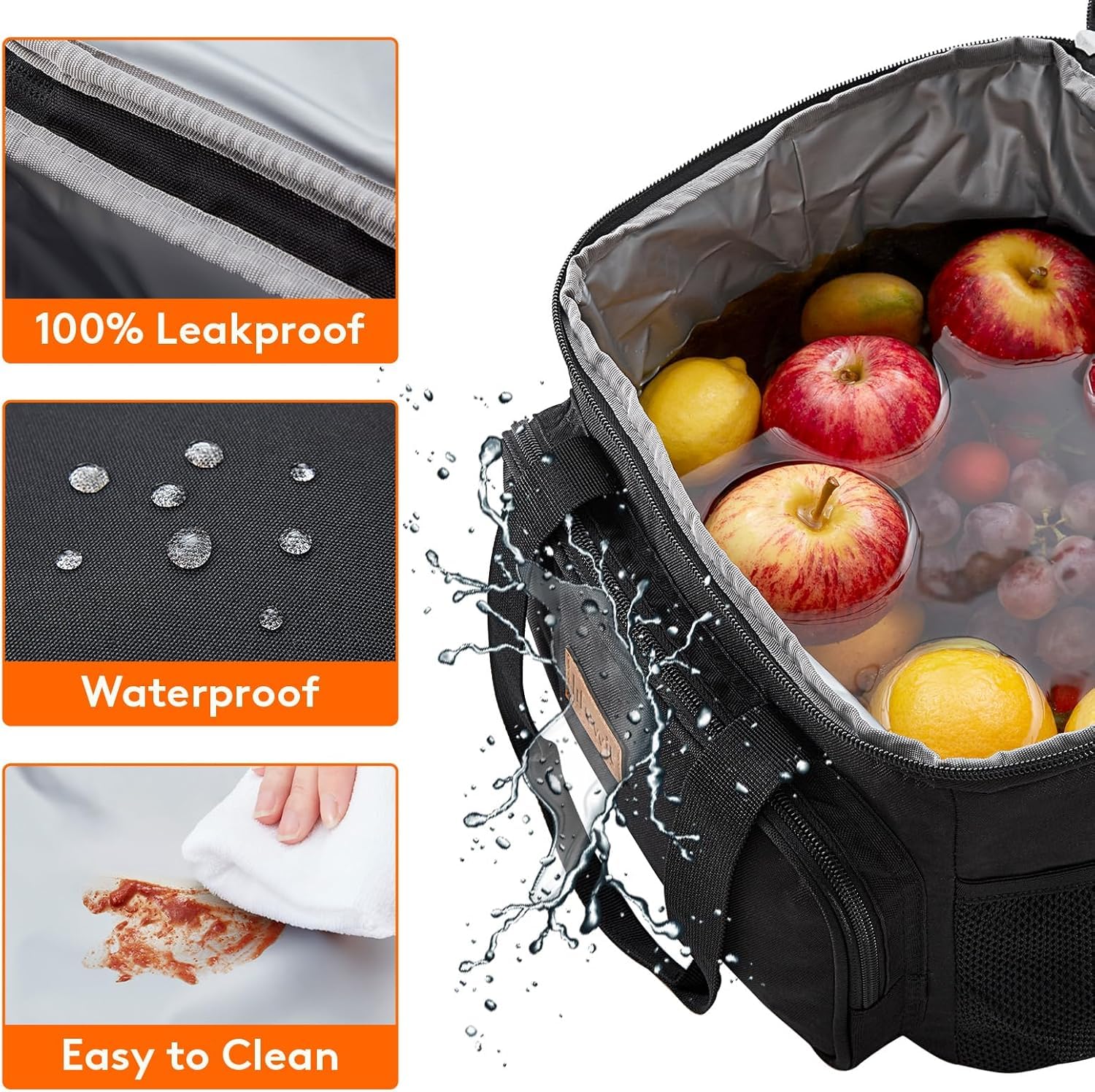 Lifewit bolsa en uso durante un picnic manteniendo bebidas y comida organizadas