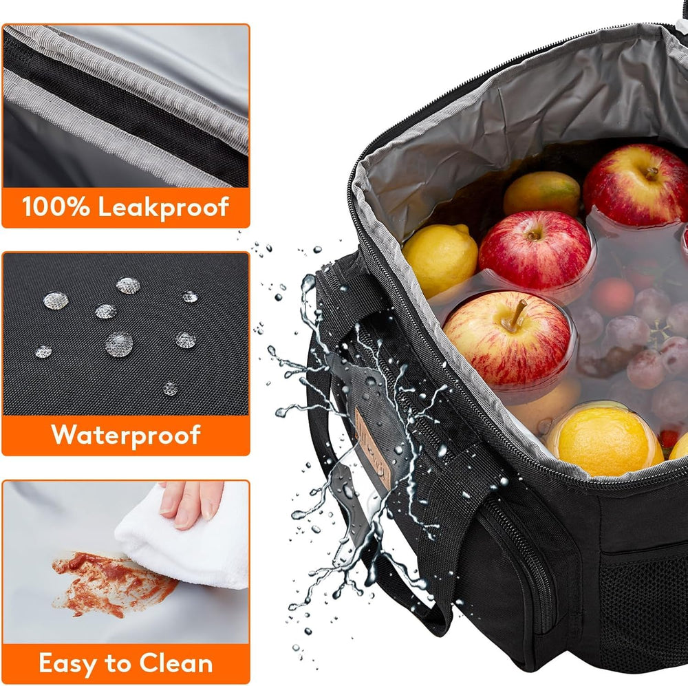 Lifewit bolsa en uso durante un picnic manteniendo bebidas y comida organizadas