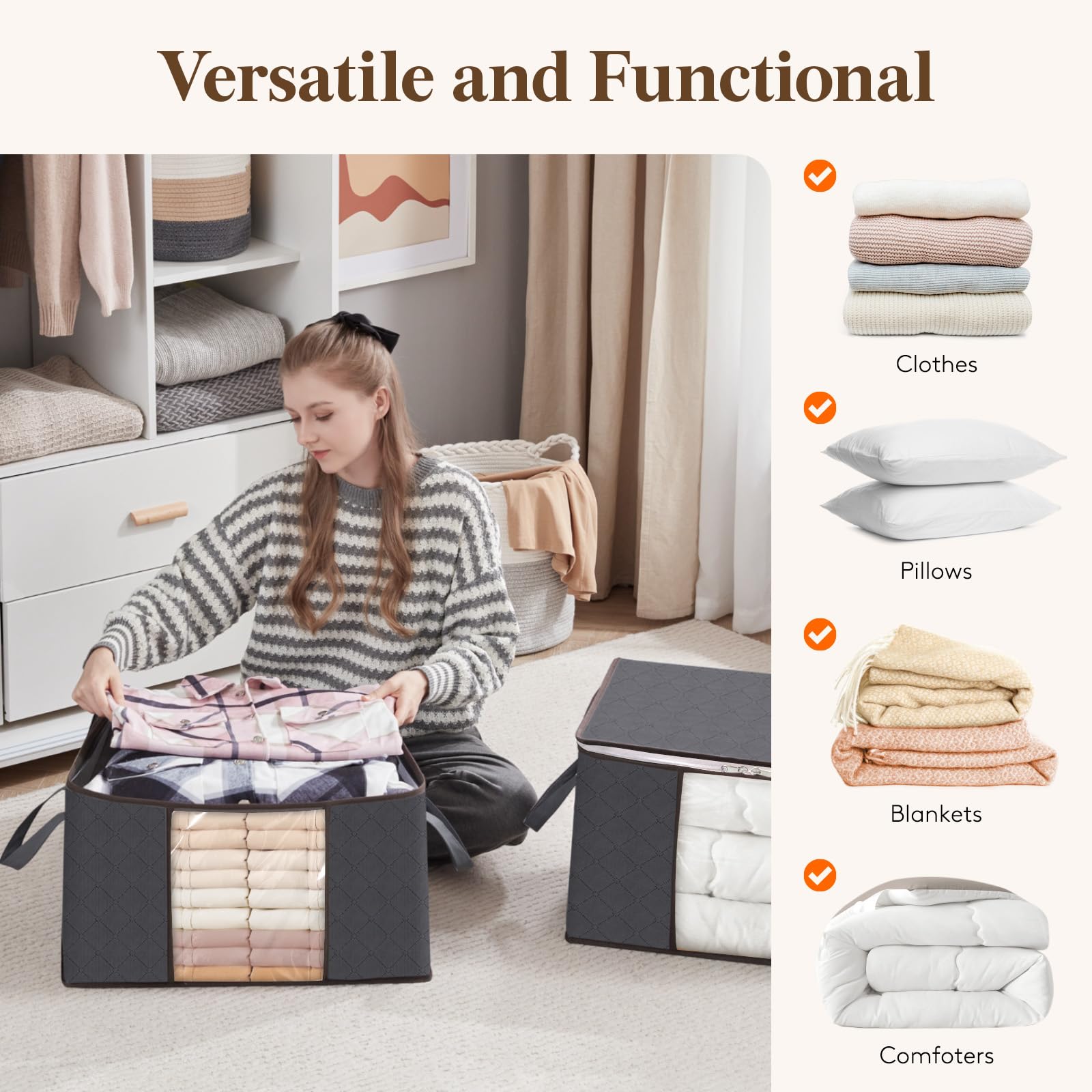 Lifewit bolsa colocada bajo la cama mostrando escala y almacenamiento